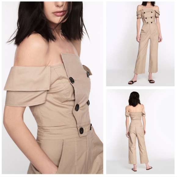 BGL Pants - BGL Unique Jumpsuit Nude color Assymetrical 70% Silk, 30% cotton.